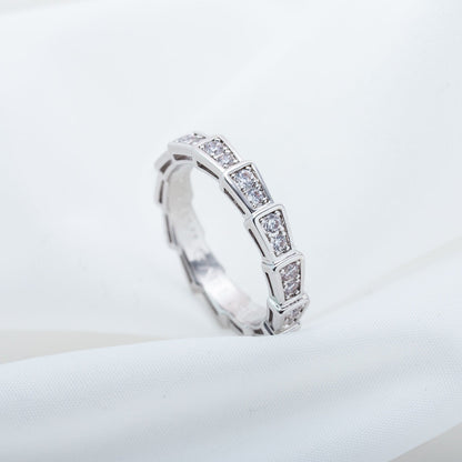[Glitter Jewelry]SERPENTI RING SILVER DIAMOND PAVED 3MM