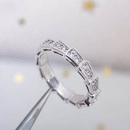 [Glitter Jewelry]SERPENTI RING SILVER DIAMOND PAVED 3MM