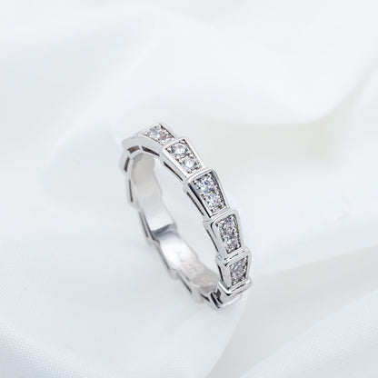 [Glitter Jewelry]SERPENTI RING SILVER DIAMOND PAVED 3MM