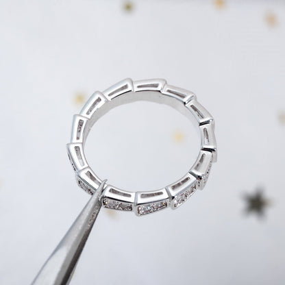 [Glitter Jewelry]SERPENTI RING SILVER DIAMOND PAVED 3MM