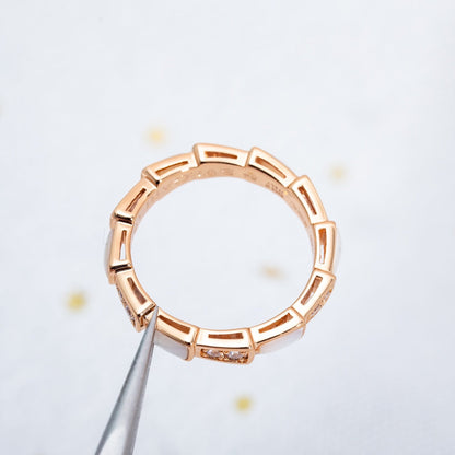 [Glitter Jewelry]SERPENTI RING PINK GOLD DIAMOND MOP 3MM