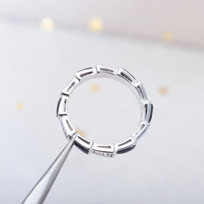 [Glitter Jewelry]SERPENTI RING SILVER  DIAMOND BLACK MOP 3MM