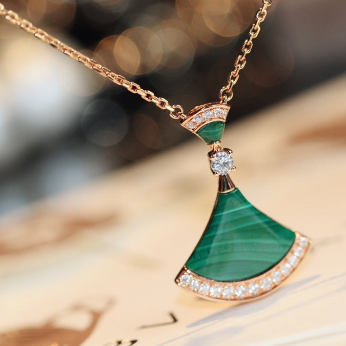 [Glitter Jewelry]DREAM NECKLACE MALACHITE DIAMOND