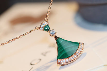 [Glitter Jewelry]DREAM NECKLACE MALACHITE DIAMOND