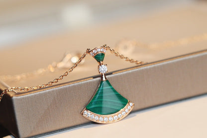 [Glitter Jewelry]DREAM NECKLACE MALACHITE DIAMOND