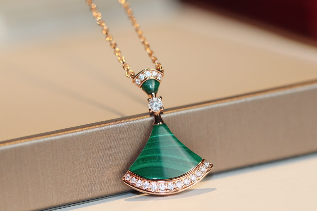 [Glitter Jewelry]DREAM NECKLACE MALACHITE DIAMOND