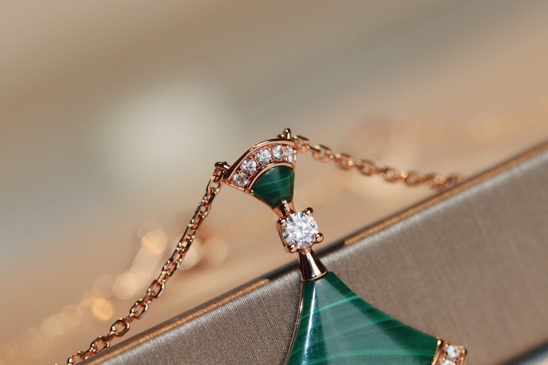 [Glitter Jewelry]DREAM NECKLACE MALACHITE DIAMOND