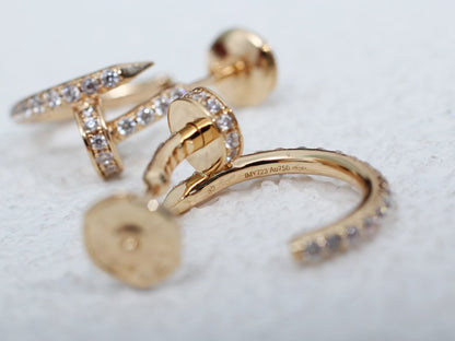 [Glitter Jewelry]JUSTE EARRINGS 12.75MM PINK GOLD DIAMOND