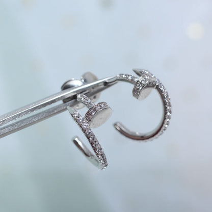 [Glitter Jewelry]JUSTE EARRINGS 12.75MM SILVER DIAMOND