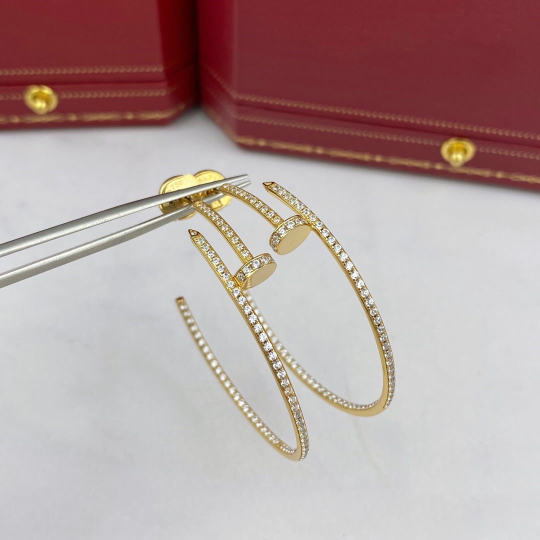 [Glitter Jewelry]JUSTE EARRINGS FULL DIAMONDS 1.8MM
