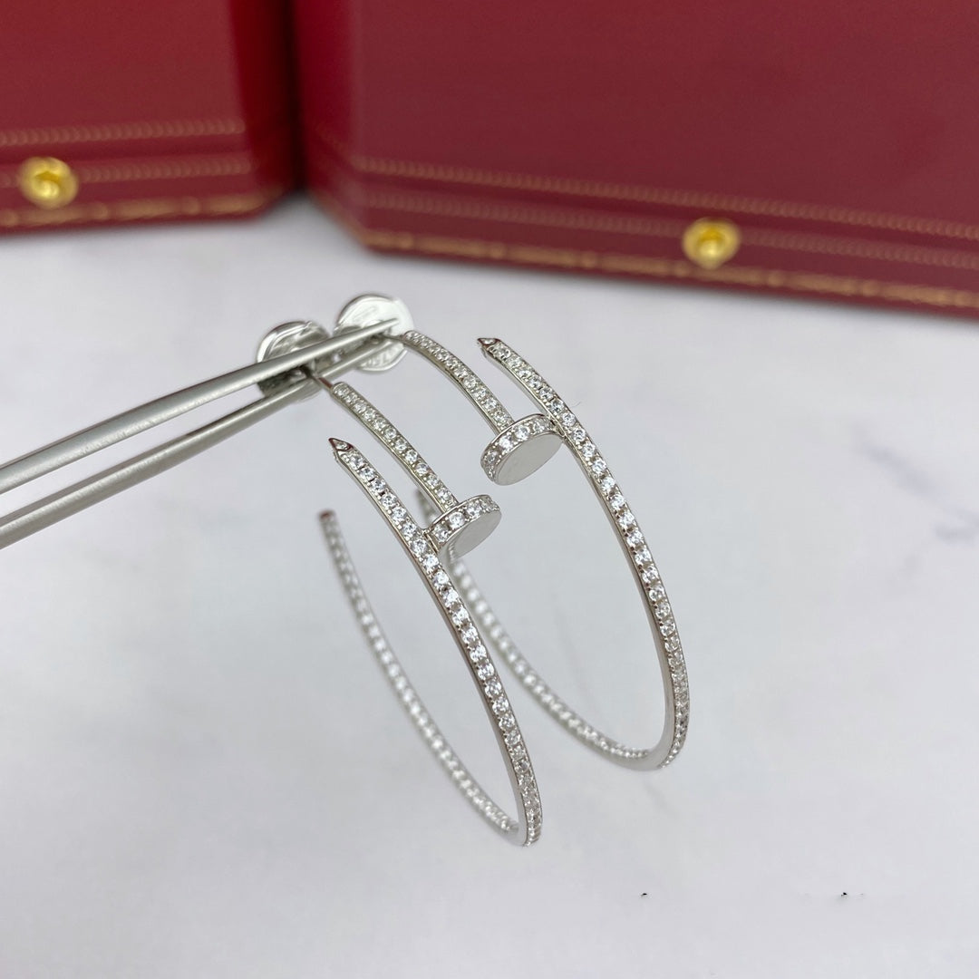 [Glitter Jewelry]JUSTE EARRINGS FULL DIAMONDS 1.8MM