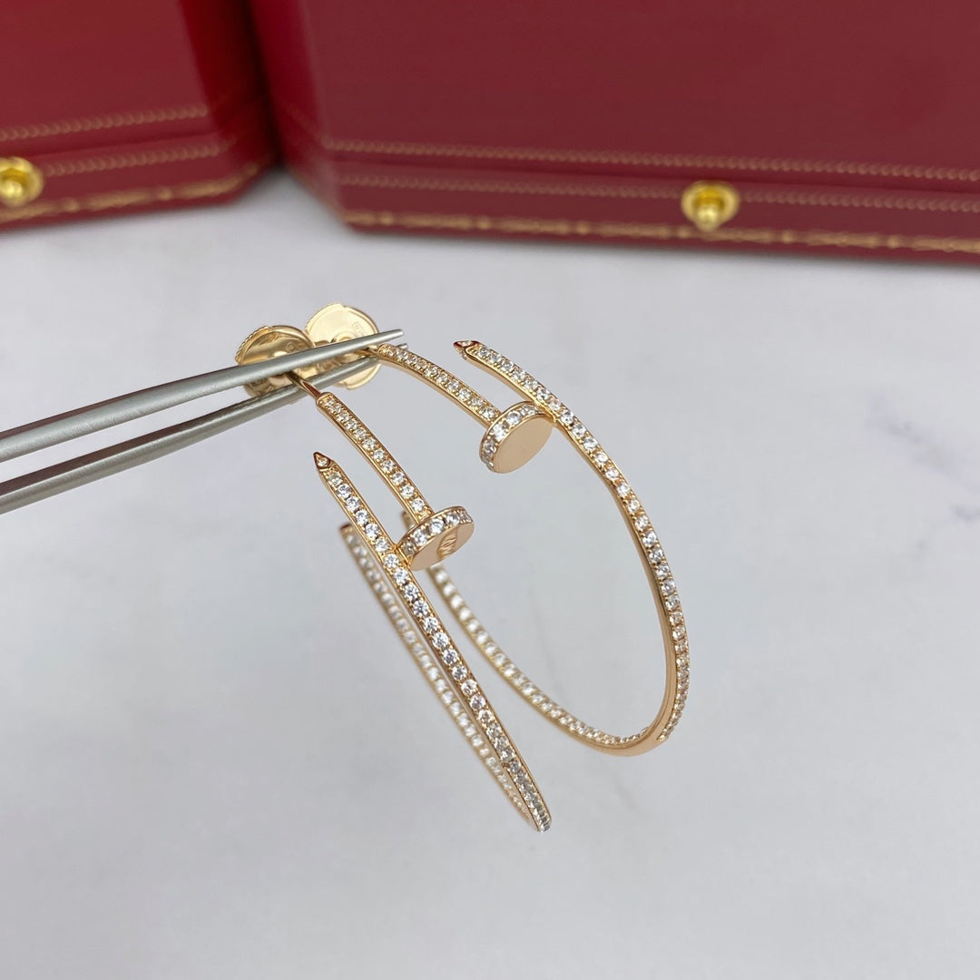 [Glitter Jewelry]JUSTE EARRINGS FULL DIAMONDS 1.8MM