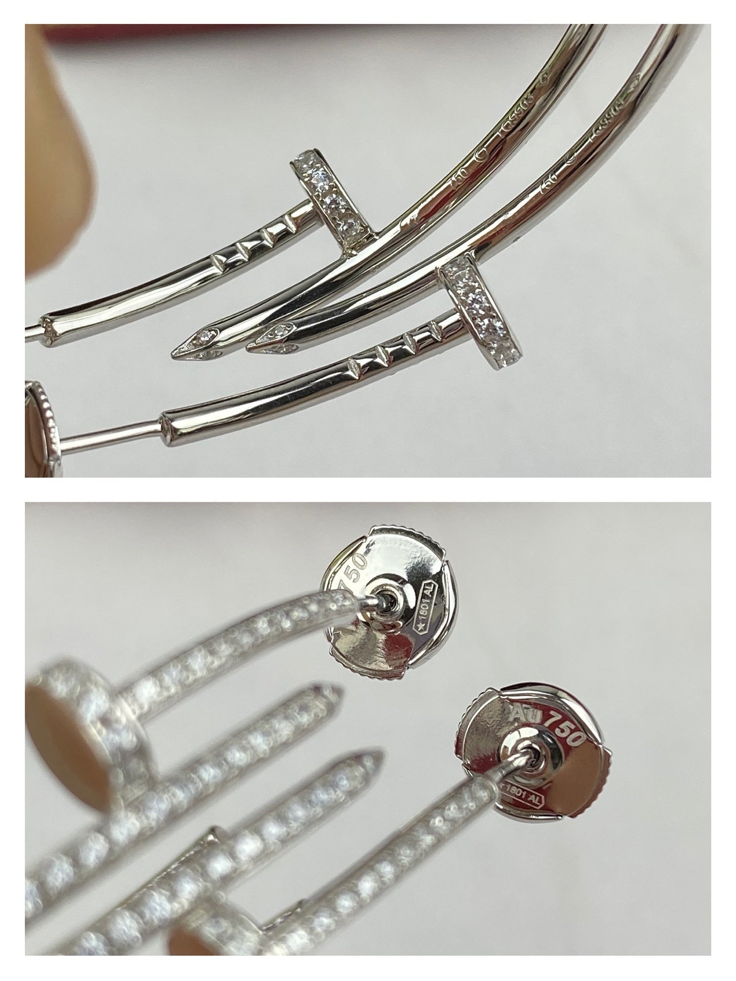 [Glitter Jewelry]JUSTE EARRINGS FULL DIAMONDS 1.8MM