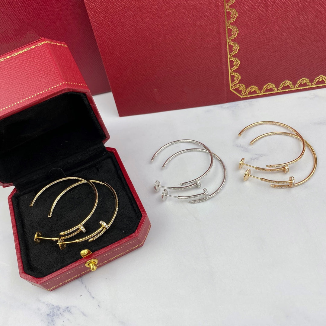[Glitter Jewelry]JUSTE EARRINGS FULL DIAMONDS 1.8MM