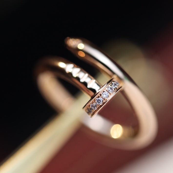 [Glitter Jewelry]JUSTE RING 2.65MM PINK GOLD DIAMOND