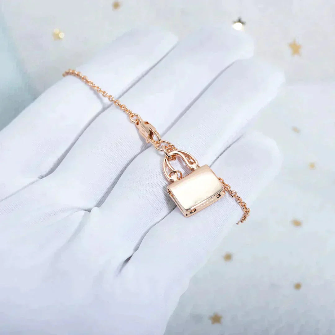 [Glitter Jewelry]AMULETTE PEDANT ROSE GOLD NECKLACE
