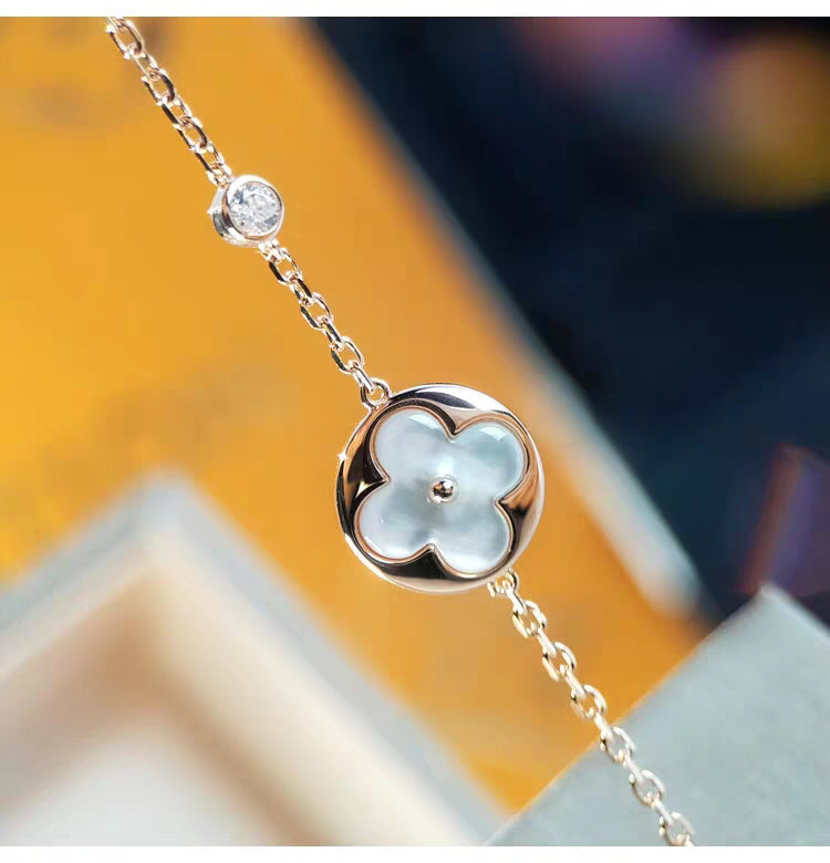 [Glitter Jewelry]SUN MOP GOLD 1 DIAMOND NECKLACE