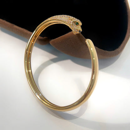 [Glitter Jewelry]PANTHERE GOLD DIAMOND OPEN BRACELET