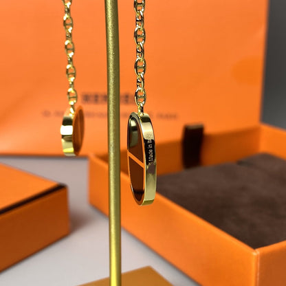 [Glitter Jewelry]CHAINE VERSO BLACK CERAMIC EARRINGS