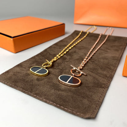 [Glitter Jewelry]CHAINE VERSO BLACK CERAMIC NECKLACE