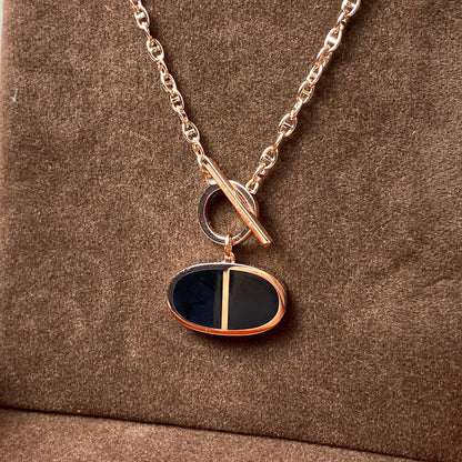 [Glitter Jewelry]CHAINE VERSO BLACK CERAMIC NECKLACE