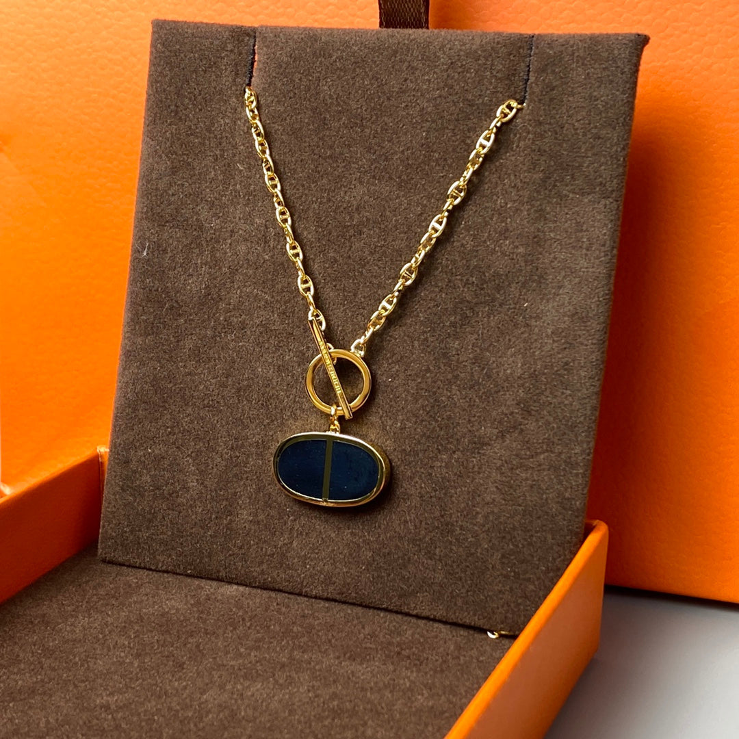 [Glitter Jewelry]CHAINE VERSO BLACK CERAMIC NECKLACE