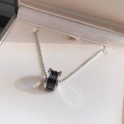 [Glitter Jewelry]ZERO 1 BLACK CERAMIC SILVER NECKLACE