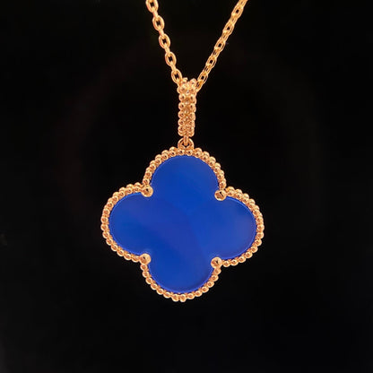 [Glitter Jewelry]CLOVER 25MM NECKLACE TURQUOISE ROSE GOLD