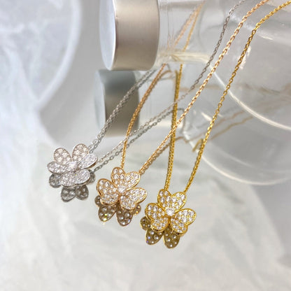 [Glitter Jewelry]FLOWER DIAMOND NECKLACE