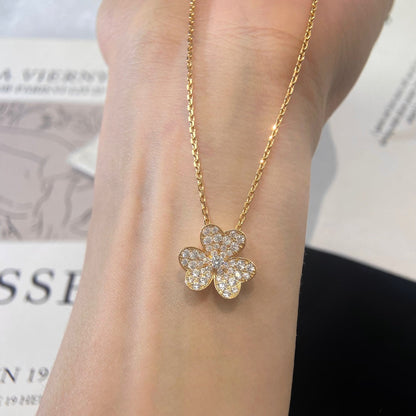 [Glitter Jewelry]FLOWER DIAMOND NECKLACE