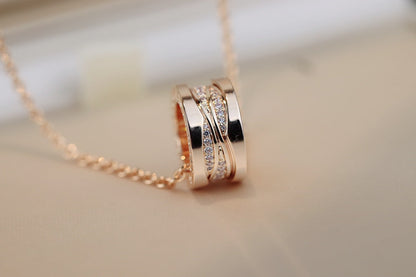 [Glitter Jewelry]ZERO 1 PINK GOLD DIAMOND NECKLACE