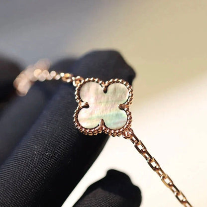 [Glitter Jewelry]CLOVER 20 MOTIFS DARK MOP DIAMOND  NECKLACE