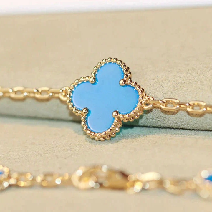 [Glitter Jewelry]CLOVER 20 MOTIFS TURQUOISE GOLD