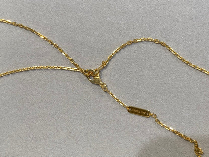 [Glitter Jewelry]CLOVER 25MM NECKLACE GOLD CARNELIAN