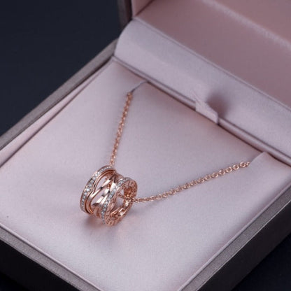 [Glitter Jewelry]ZERO 1 PINK GOLD DIAMOND OPEN NECKLACE
