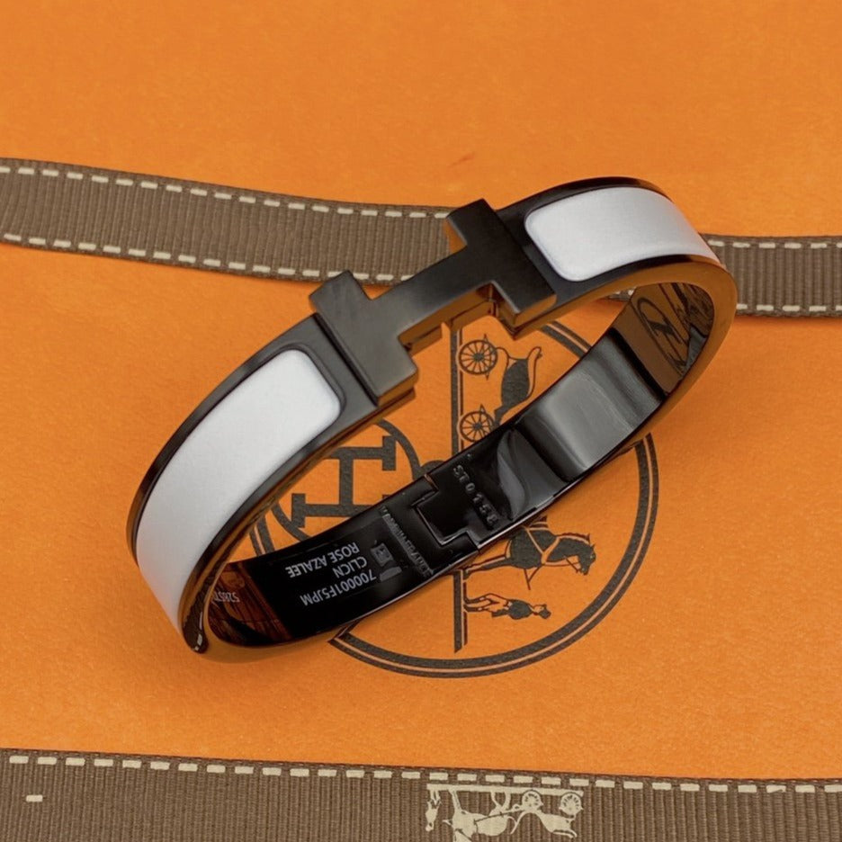 [Glitter Jewelry]H BRACELET 12MM BLACK WHITE CERAMIC