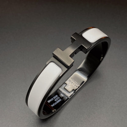 [Glitter Jewelry]H BRACELET 12MM BLACK WHITE CERAMIC