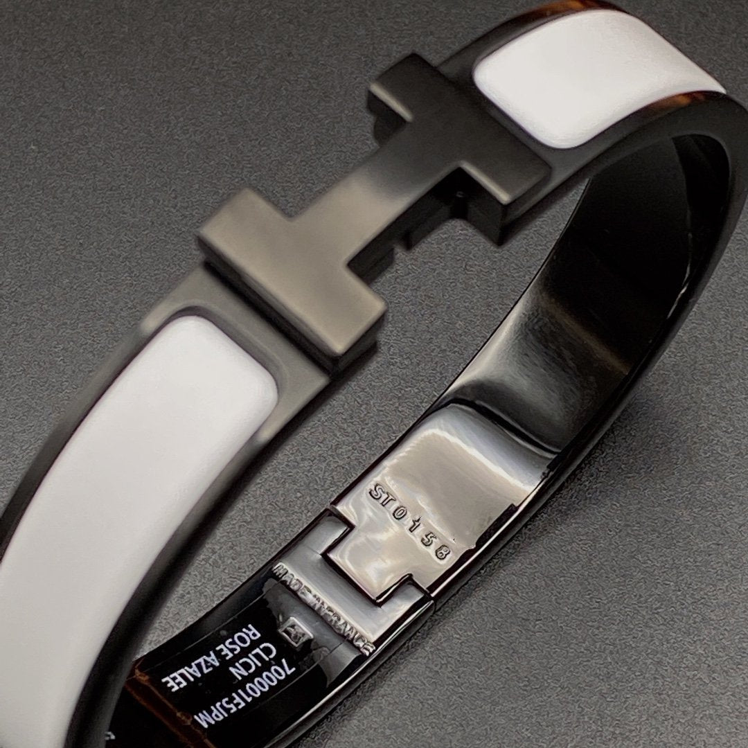 [Glitter Jewelry]H BRACELET 12MM BLACK WHITE CERAMIC