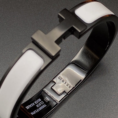 [Glitter Jewelry]H BRACELET 12MM BLACK WHITE CERAMIC