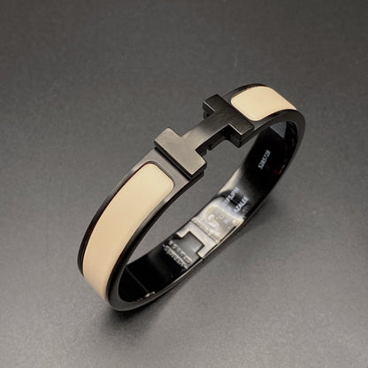 [Glitter Jewelry]H BRACELET 12MM BLACK BEIGE CERAMIC