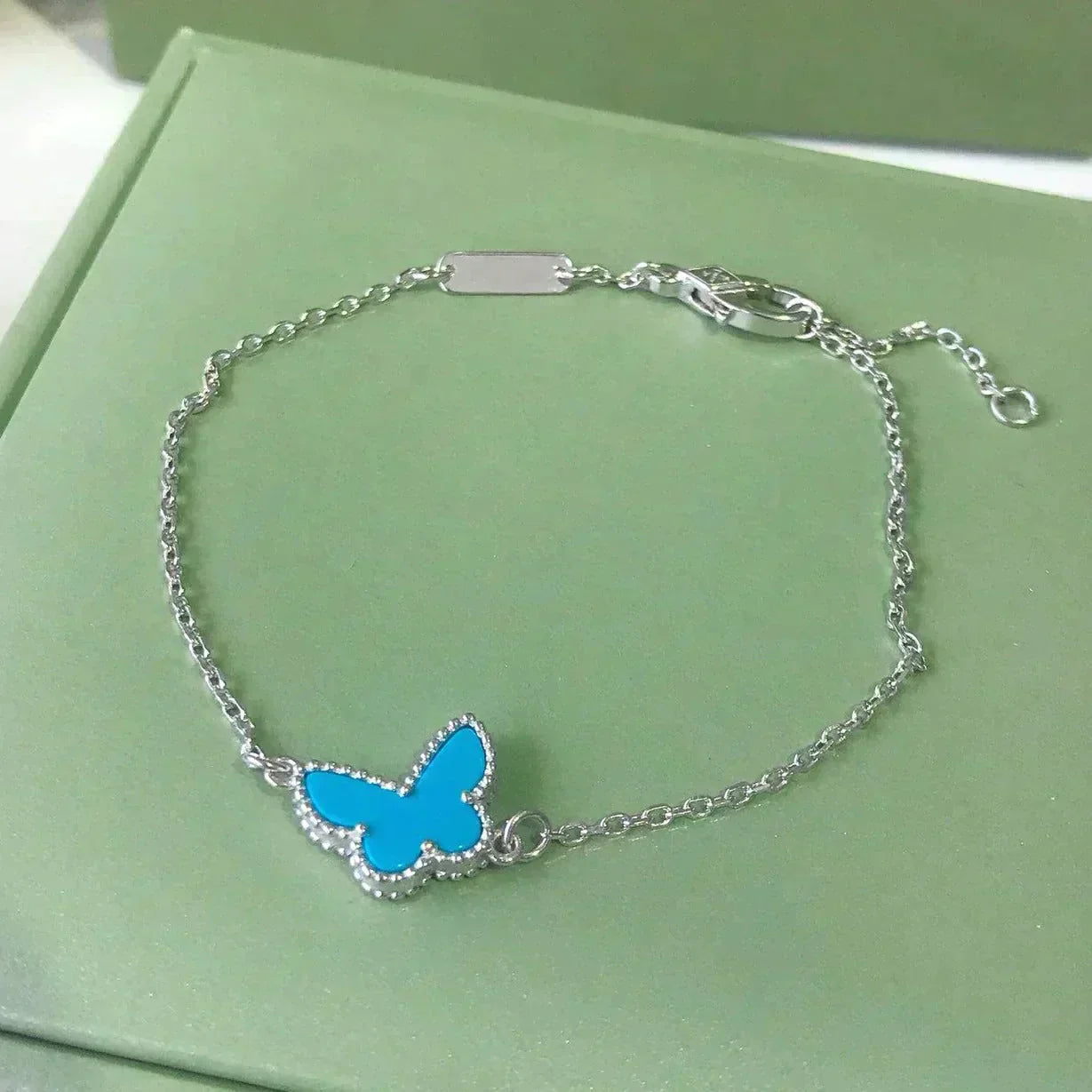 [Glitter Jewelry]BUTTERFLY TURQUOISE BUTTERFLY BRACELET SILVER