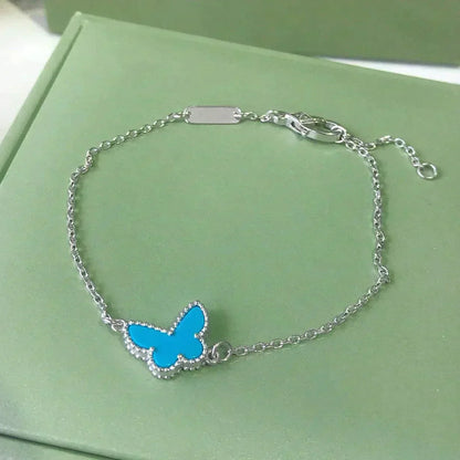 [Glitter Jewelry]BUTTERFLY TURQUOISE BUTTERFLY BRACELET SILVER