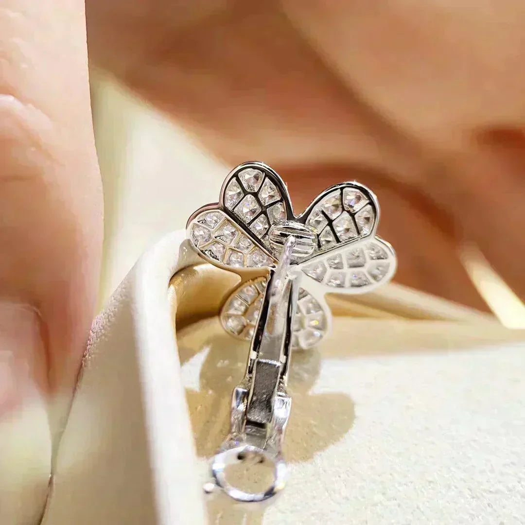 [Glitter Jewelry]CLOVER COMOS DIAMOND EARRINGS SILVER