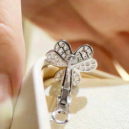 [Glitter Jewelry]CLOVER COMOS DIAMOND EARRINGS SILVER