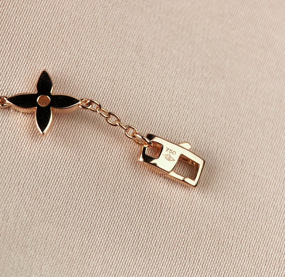 [Glitter Jewelry]STAR AND SUN 7 MOTIFS GOLD BRACELET