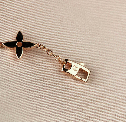 [Glitter Jewelry]STAR AND SUN 7 MOTIFS GOLD BRACELET