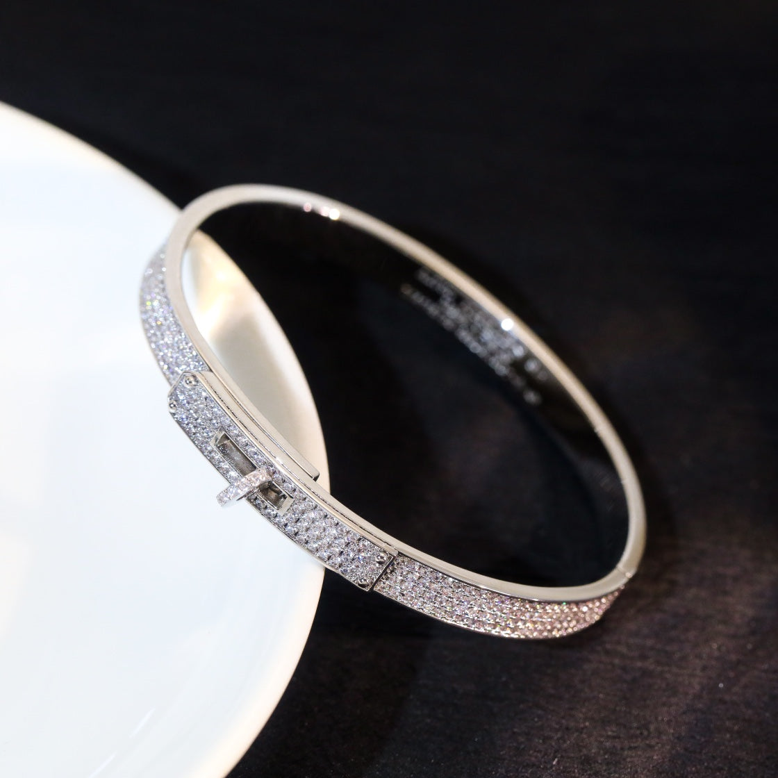 [Glitter Jewelry]KELLY BRACELET DIAMOND PAVED