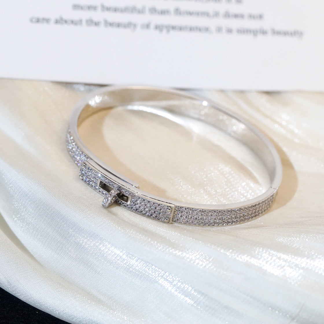 [Glitter Jewelry]KELLY BRACELET DIAMOND PAVED