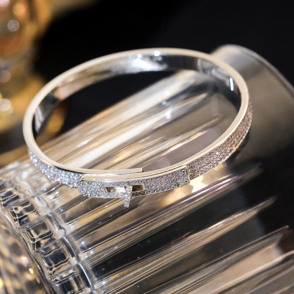 [Glitter Jewelry]KELLY BRACELET DIAMOND PAVED