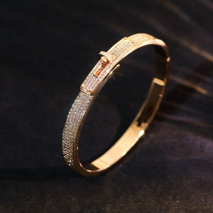 [Glitter Jewelry]KELLY BRACELET DIAMOND PAVED